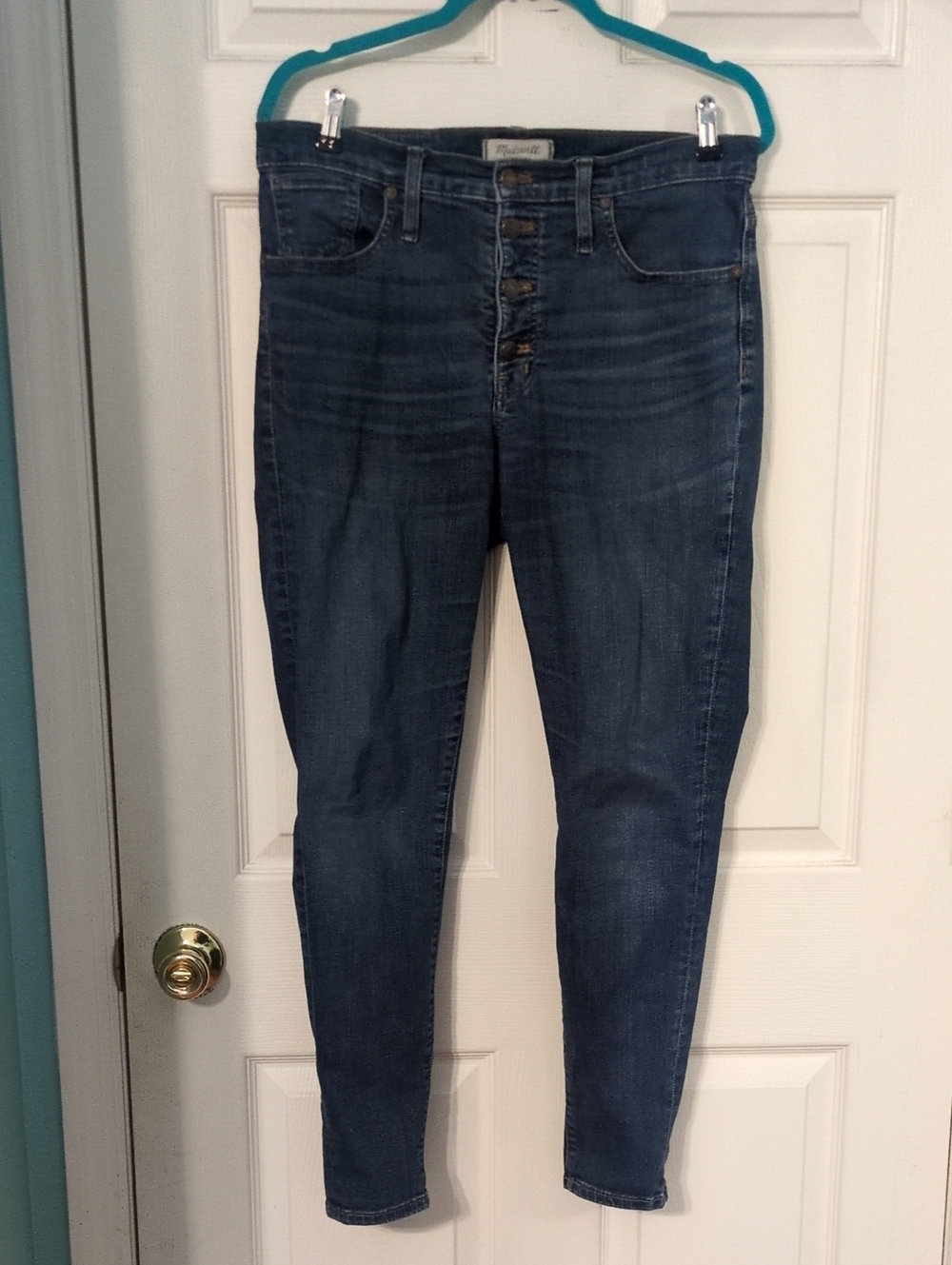 Madewell Dark Blue Skinny Button-Fly Jeans